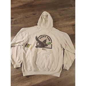 Drake Waterfowl Hoodie Men XL What The Duck Graphic Soft Sweater Hunter XL NEW